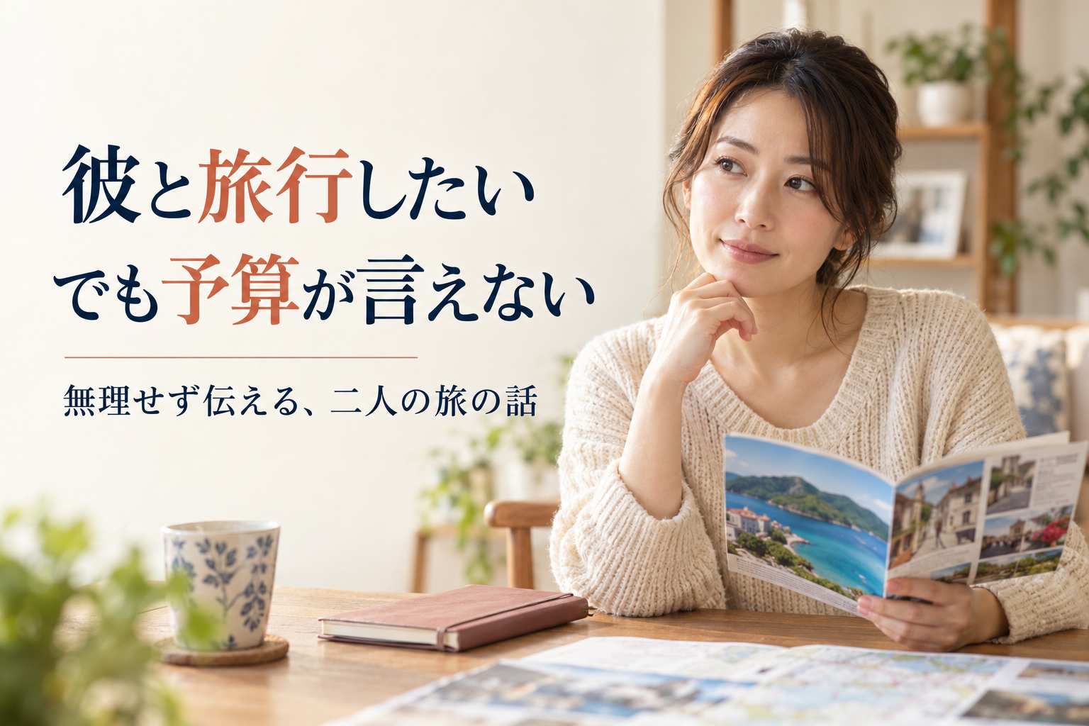 彼との旅行の予算を言い出せない34歳女性のAI恋愛相談