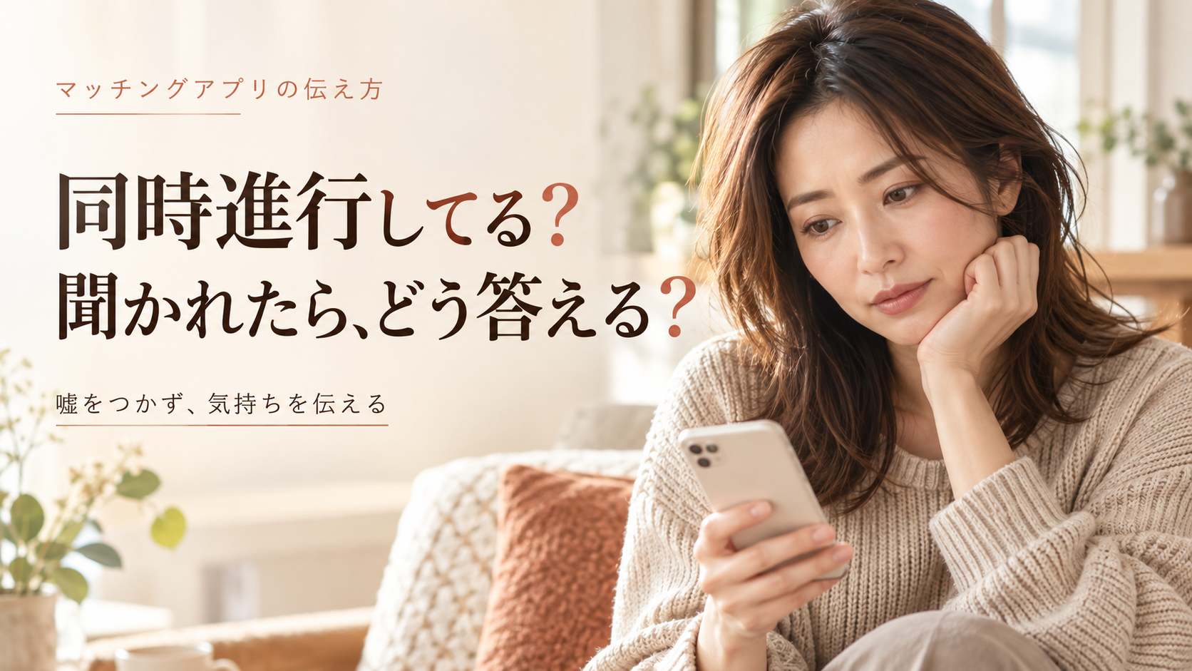 マッチングアプリで同時進行を聞かれたときの伝え方