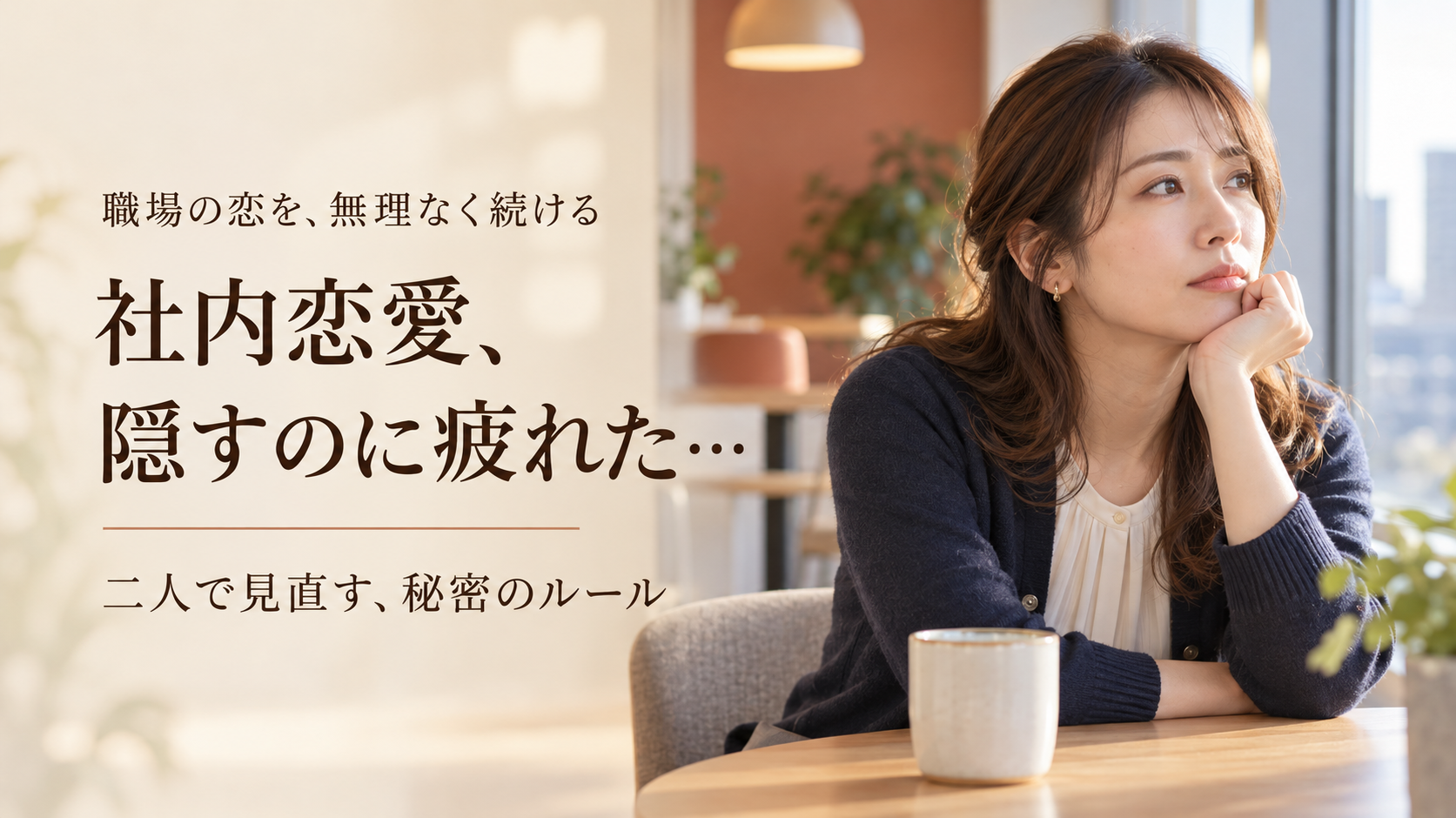 社内恋愛を隠すのに疲れたら？彼への伝え方と無理を減らす二人のルールのAI生成イメージ画像